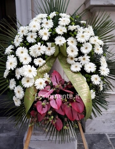 Corona Funebre con Gerbere