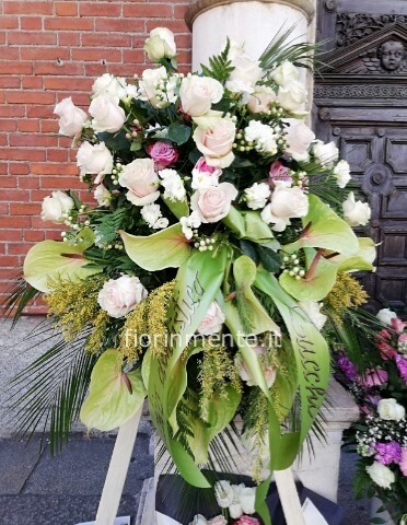 Cuscino Funebre Misto su Cavalletto