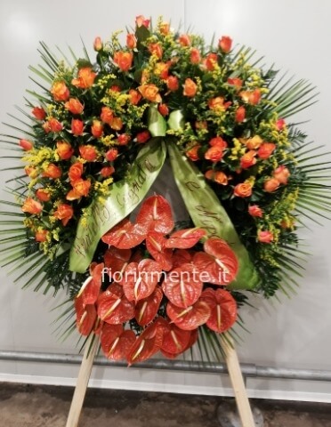 Corona Funebre con Rose