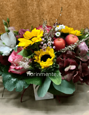 composizione sushi con girasoli