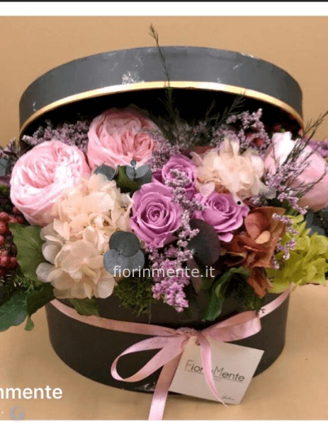 scatola con fiori STABILIZZATI